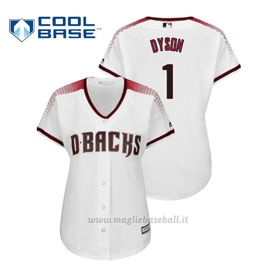 Maglia Baseball Donna Arizona Diamondbacks Jarrod Dyson Cool Base Majestic 1ªBianco